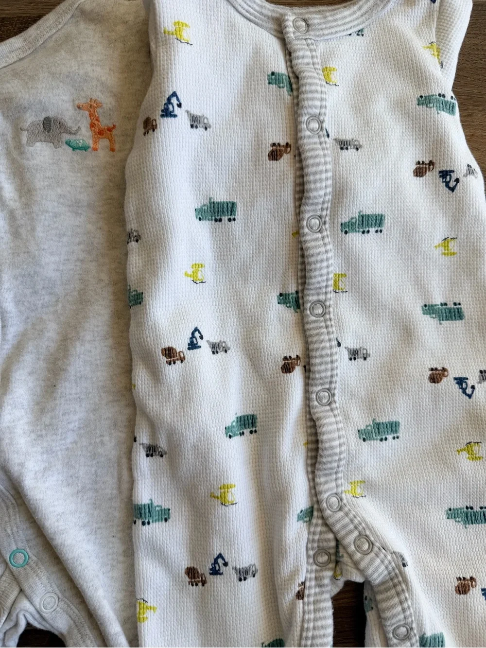 CARTERS | Baby Sleepers Bundle | Footed Pajamas | Neutral Boy |